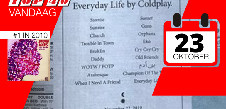 Vandaag: Coldplay zet een advertentie in de krant