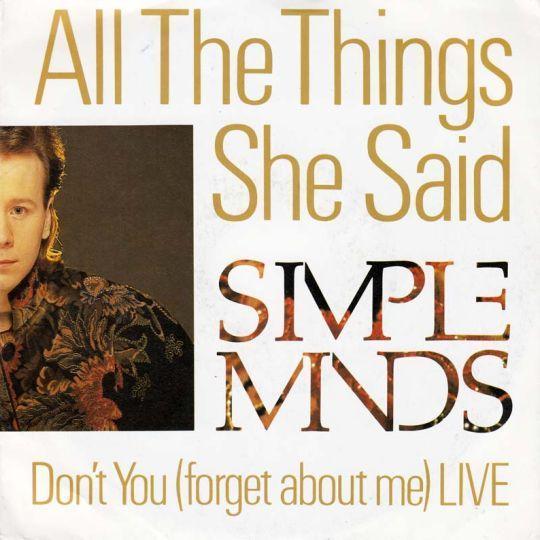 Coverafbeelding All The Things She Said - Simple Minds